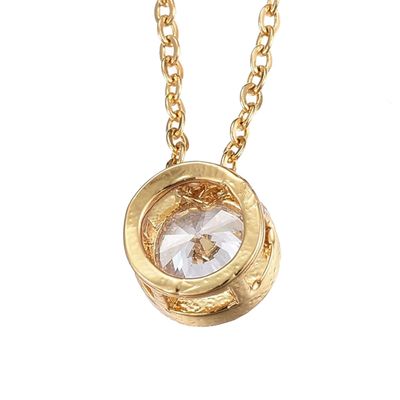 GOLD STAINLESS CZ NECKLACE