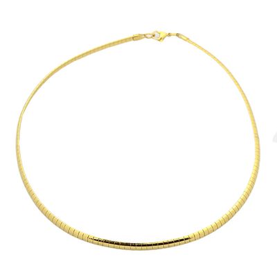 GOLD STAINLESS 4MM OMEGA CHAIN - 16