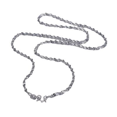 SILVER STAINLESS 2MM TWISTED CHAIN 18" SILVER STAINLESS 2MM TWISTED CHAIN 18"
