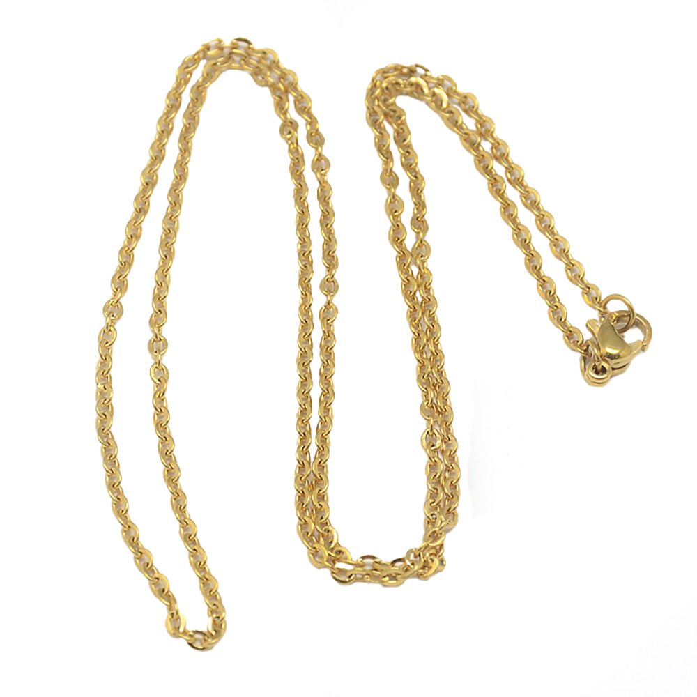 GOLD STAINLESS 3X2MM CABLE CHAIN- 20