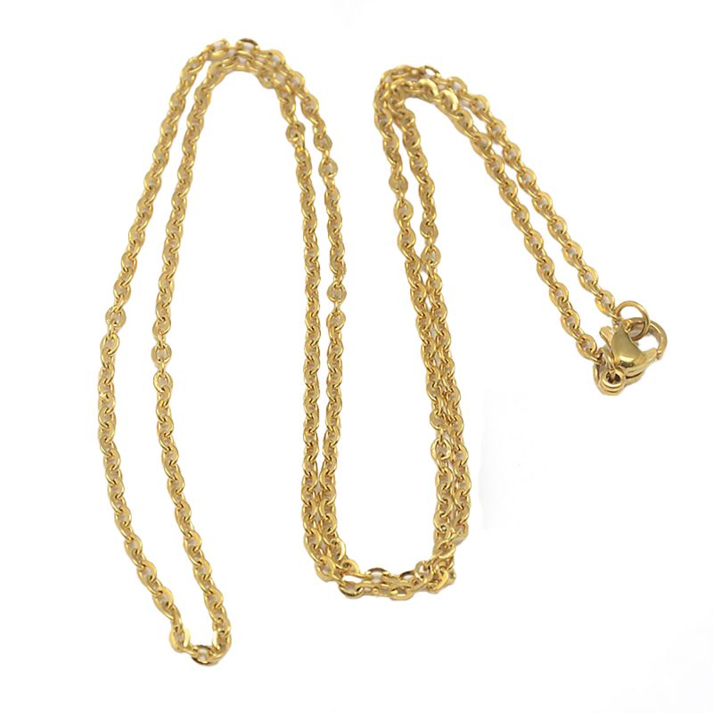 GOLD STAINLESS 3X2MM CABLE CHAIN- 20