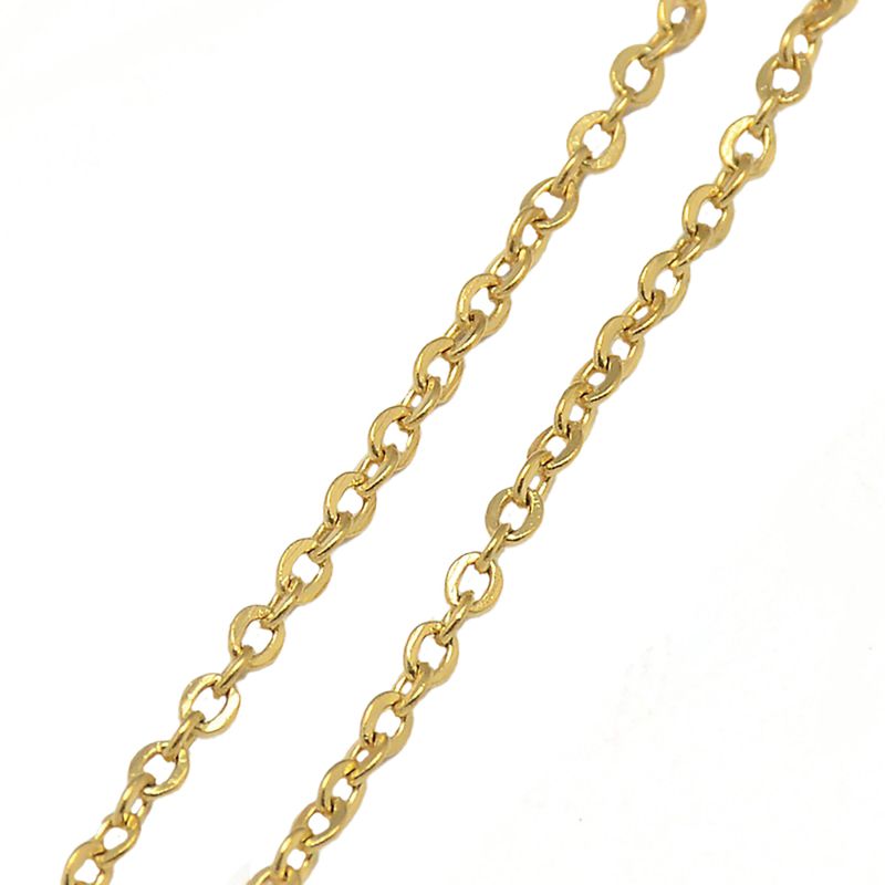 GOLD STAINLESS 3X2MM CABLE CHAIN- 20