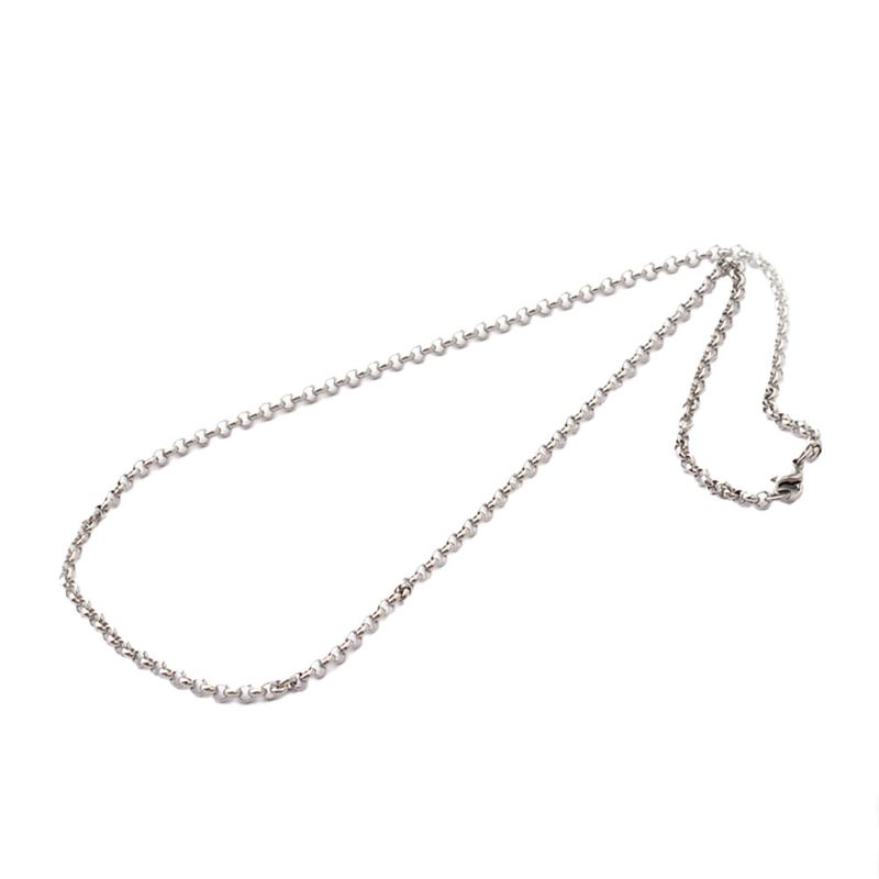 SILVER STAINLESS 3.5MM ROLO CHAIN 20"