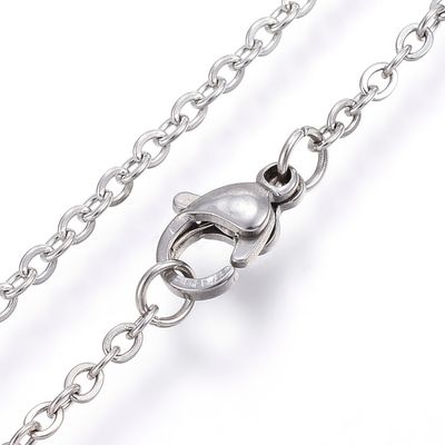 SILVER STAINLESS CROSS NECKLACE