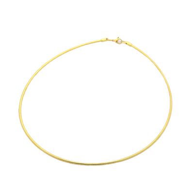 GOLD STAINLESS 2MM ROUND OMEGA CHAIN - 16