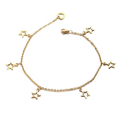 GOLD STAINLESS STAR ANKLET GOLD STAINLESS STAR ANKLET