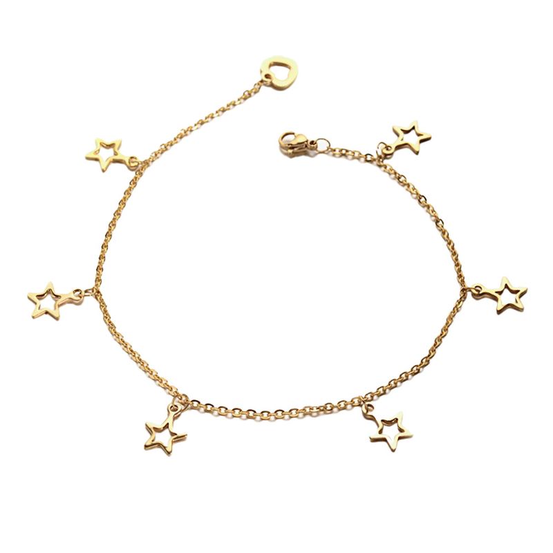 GOLD STAINLESS STAR ANKLET