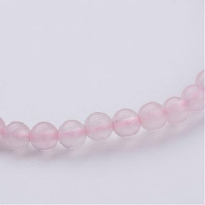 ROSE QUARTZ BEADED STRETCH BRACELET FJB68