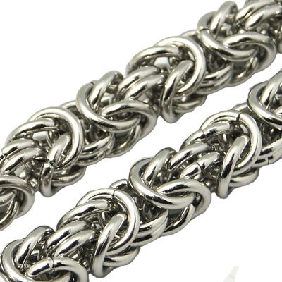 SILVER STAINLESS BYZANTINE CHAIN
