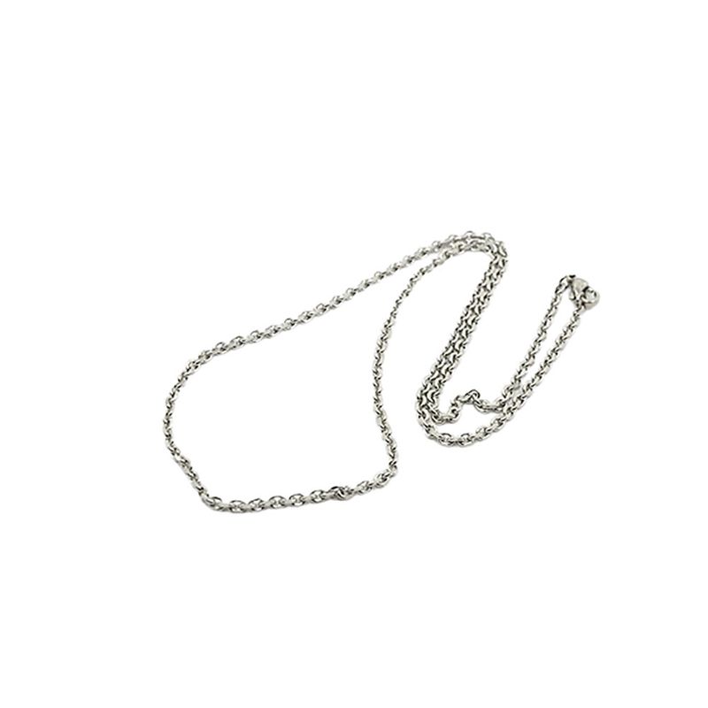 SILVER STAINLESS 2MM CABLE CHAIN  18"