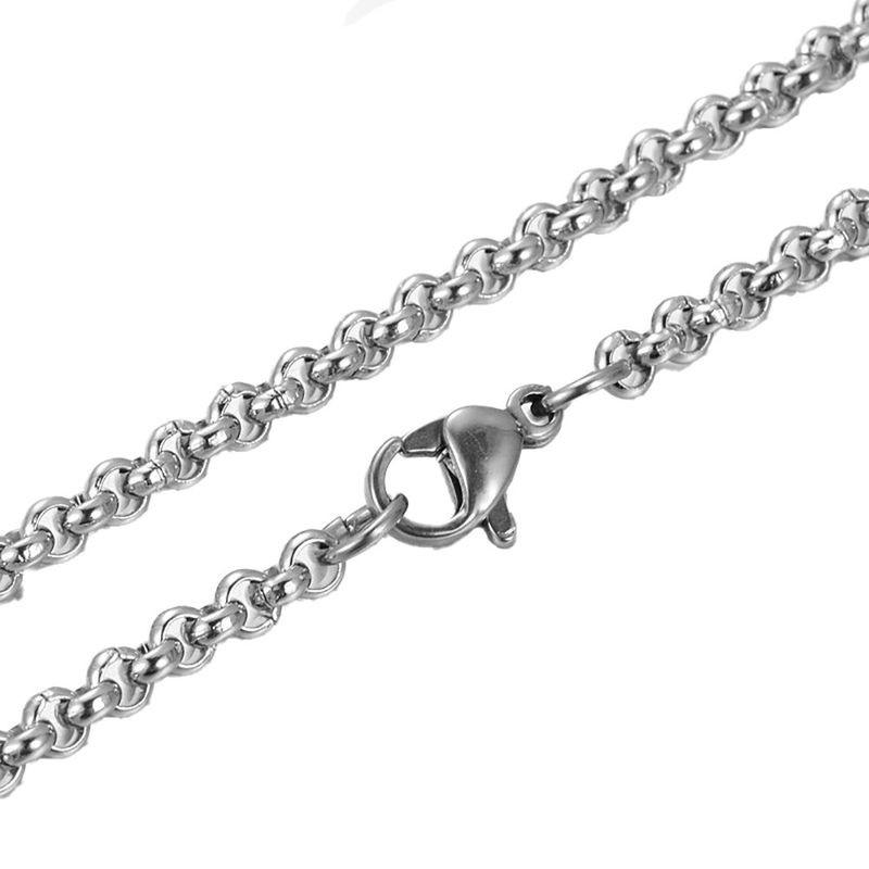 SILVER STAINLESS 3MM ROLO CHAIN 24"
