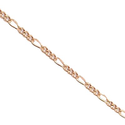 ROSE STAINLESS FIGARO CHAIN - 24