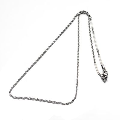 SILVER STAINLESS 2MM SINGAPORE CHAIN 18"