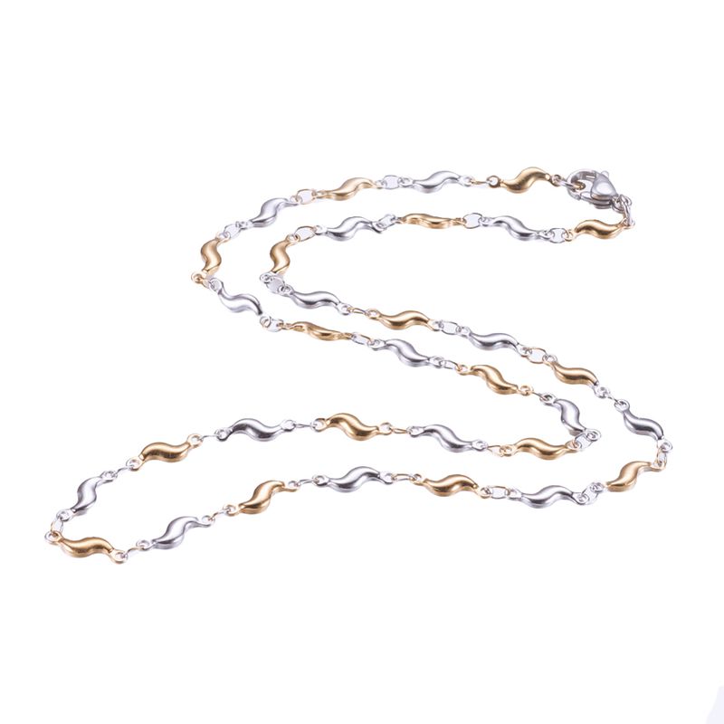 MIXED STAINLESS WAVE CHAIN 18" MIXED STAINLESS WAVE CHAIN 18"