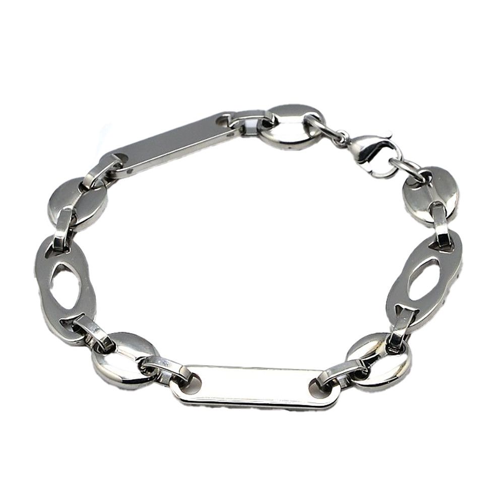 SILVER STAINLESS BRACELET W/MULTI LINKS