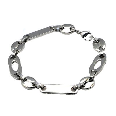 SILVER STAINLESS BRACELET W/MULTI LINKS