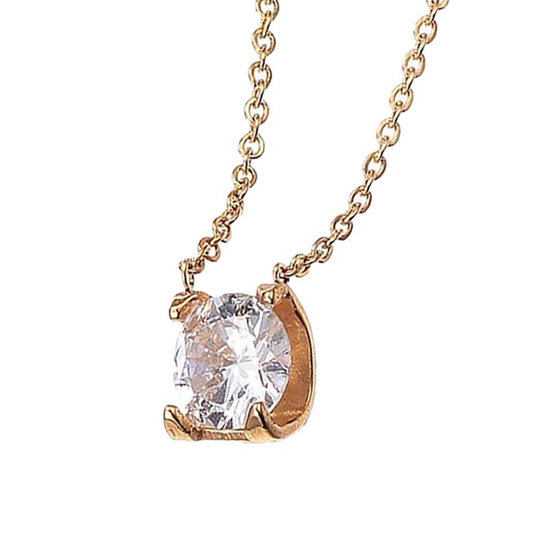 GOLD STAINLESS CZ NECKLACE