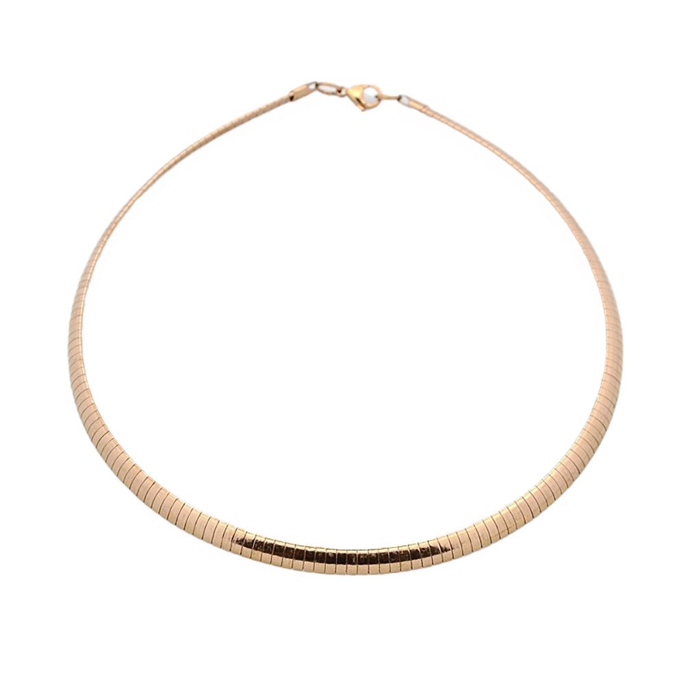 ROSE STAINLESS 4MM OMEGA CHAIN 16