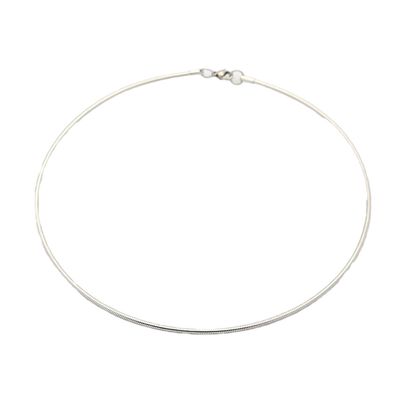 SILVER STAINLESS 2MM OMEGA CHAIN 18"
