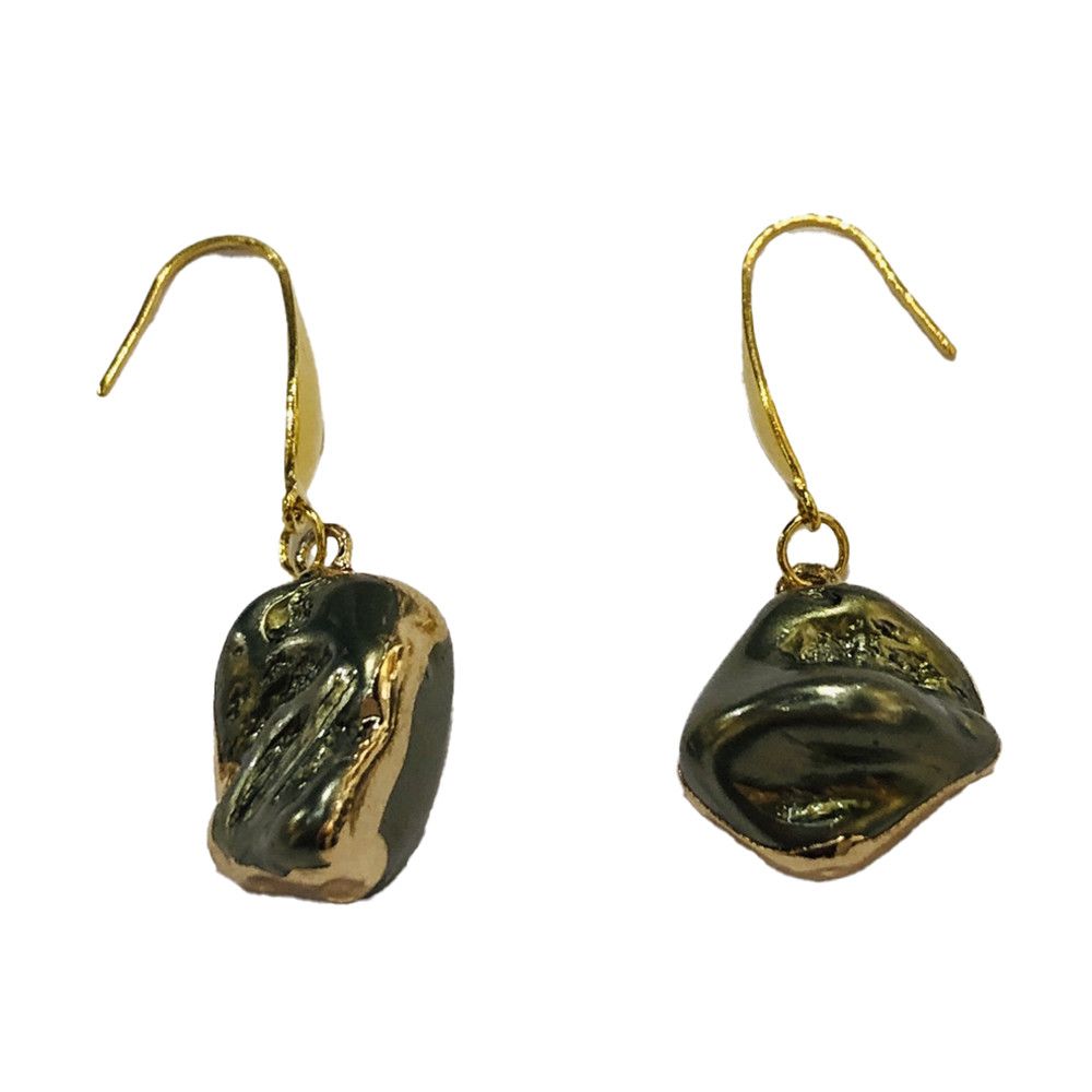 GOLD STAINLESS PEARL EARRINGS