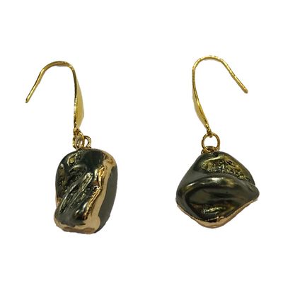 GOLD STAINLESS PEARL EARRINGS