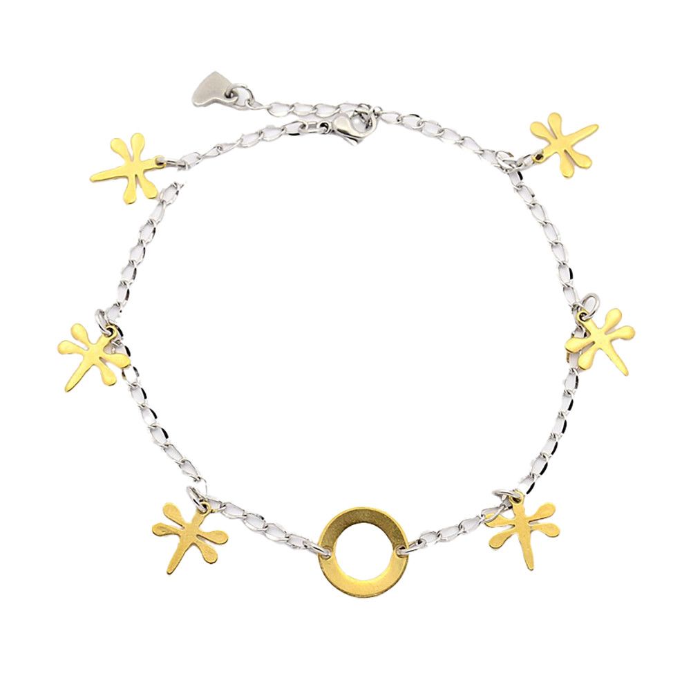 MIXED STAINLESS DRAGONFLY ANKLET