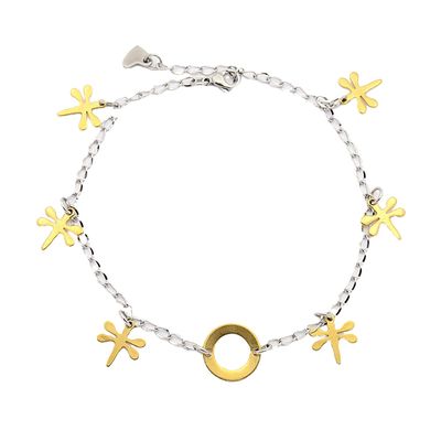 MIXED STAINLESS DRAGONFLY ANKLET