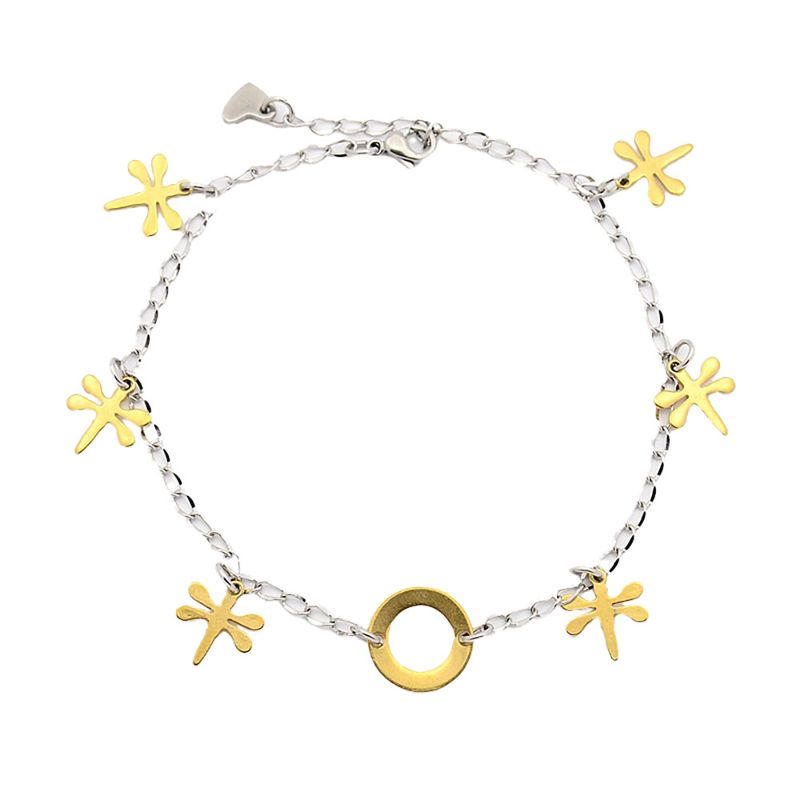 MIXED STAINLESS DRAGONFLY ANKLET