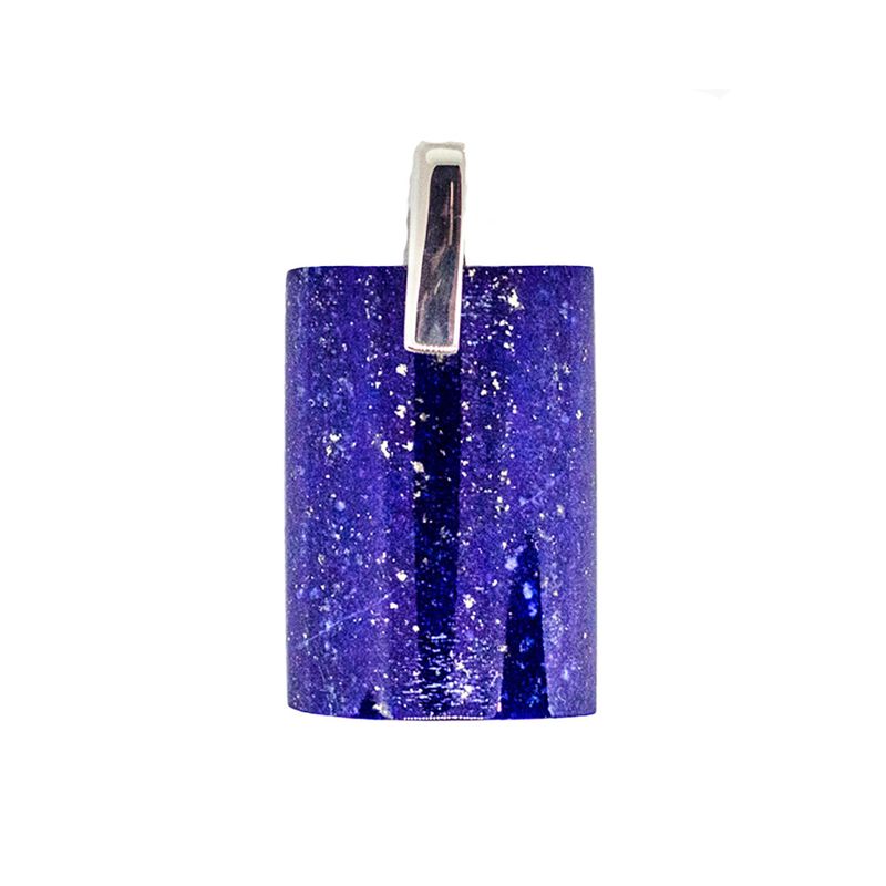 SILVER RECTANGLE LAPIS PENDANT