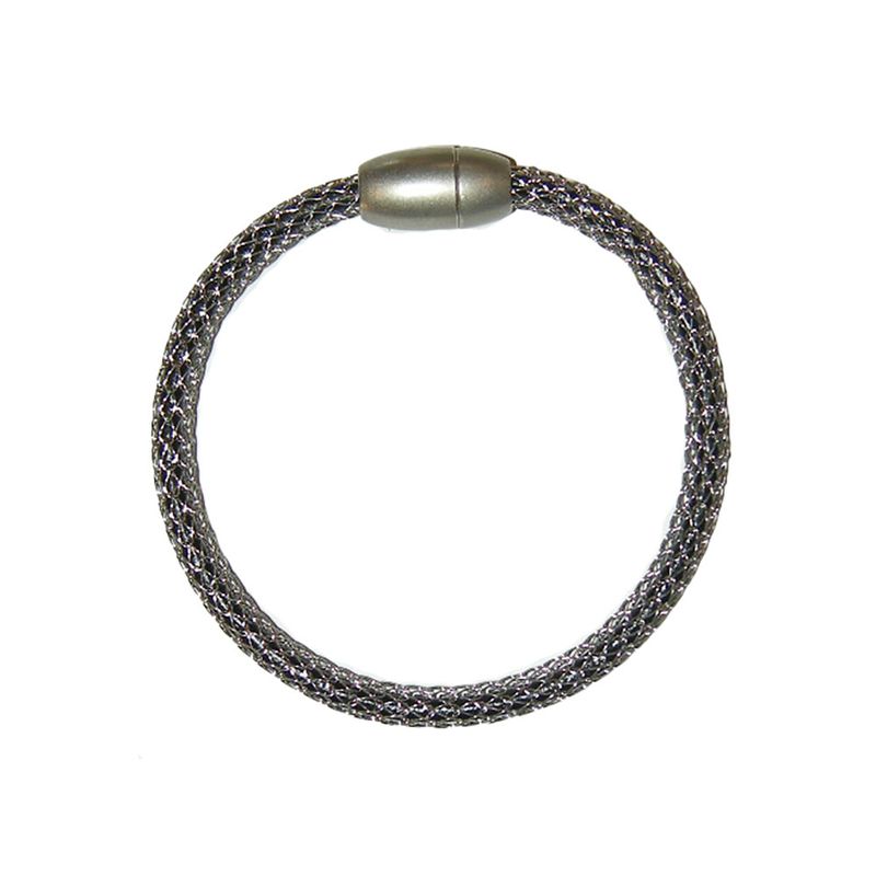 SILVER STAINLESS MAGNETIC MESH BRACELET