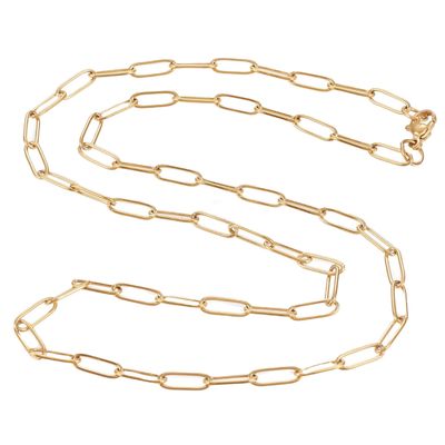 GOLD STAINLESS PAPERCLIP LINK CHAIN - 20