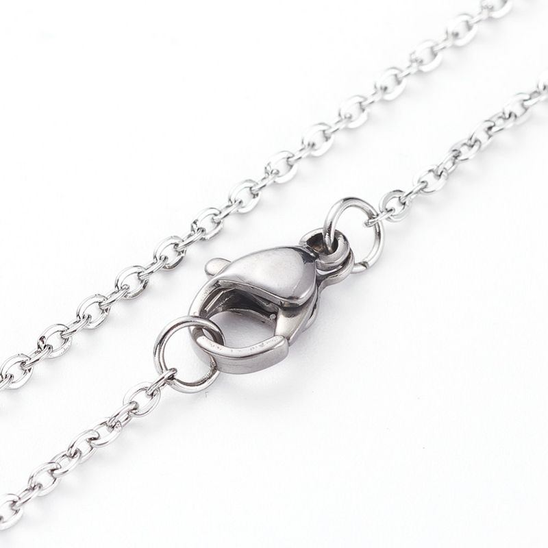 MIXED STAINLESS 3-FLOWER NECKLACE
