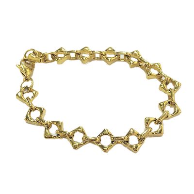 GOLD STAINLESS SQUARE LINK BRACELET GOLD STAINLESS SQUARE LINK BRACELET