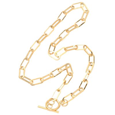 GOLD STAINLESS PAPERCLIP LINK CHAIN - 18