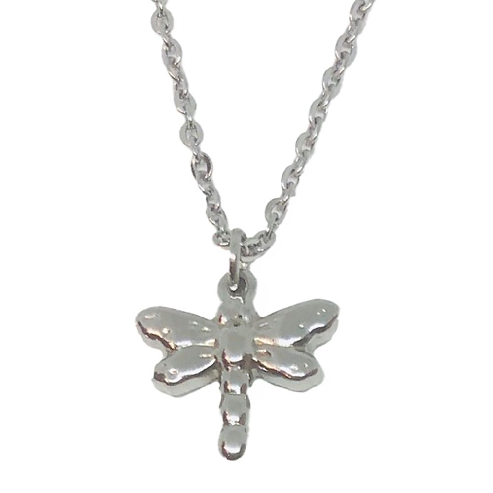 SILVER STAINLESS DRAGONFLY NECKLACE