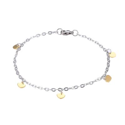 MIXED STAINLESS HEART BRACELET