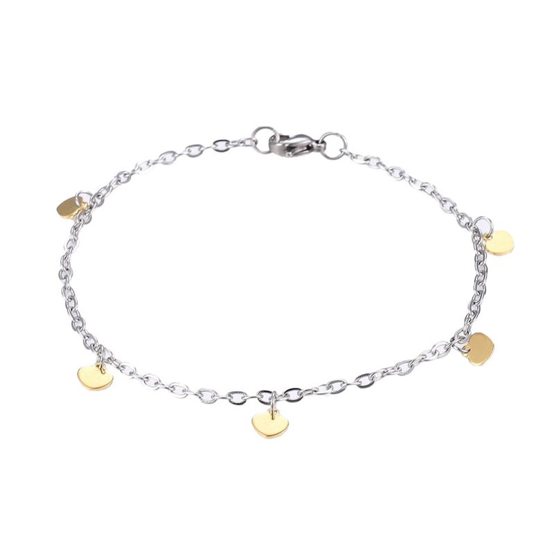 MIXED STAINLESS HEART BRACELET