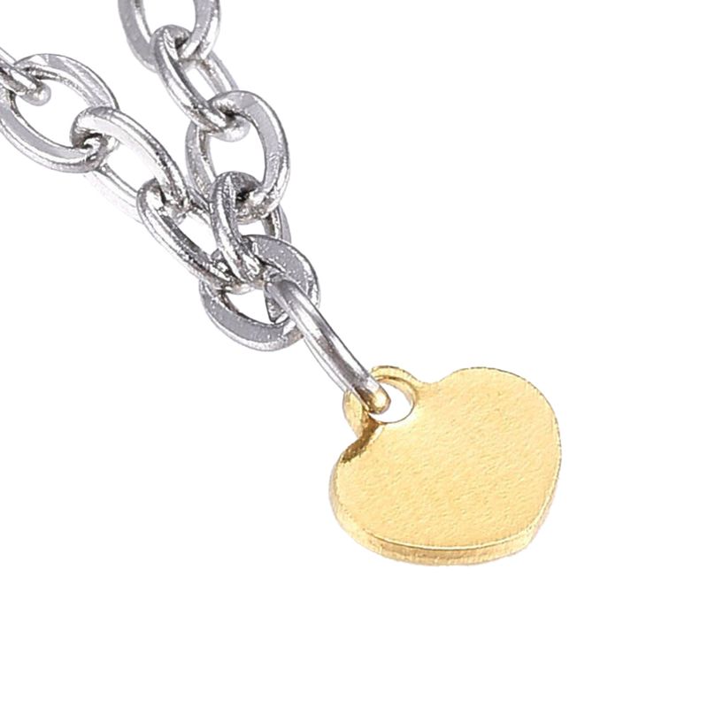 MIXED STAINLESS HEART BRACELET