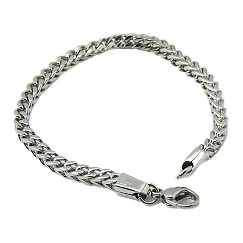 SILVER STAINLESS V-LINKED BRACELET