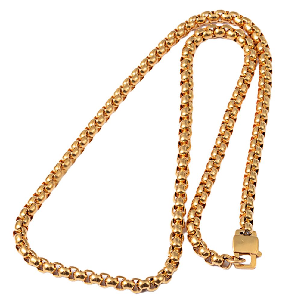 GOLD STAINLESS 6MM BOX CHAIN - 24