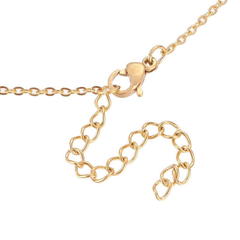 GOLD STAINLESS SQUARE NECKLACE