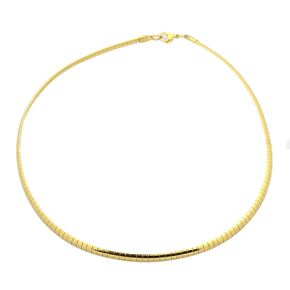 GOLD STAINLESS 4MM OMEGA CHAIN - 18