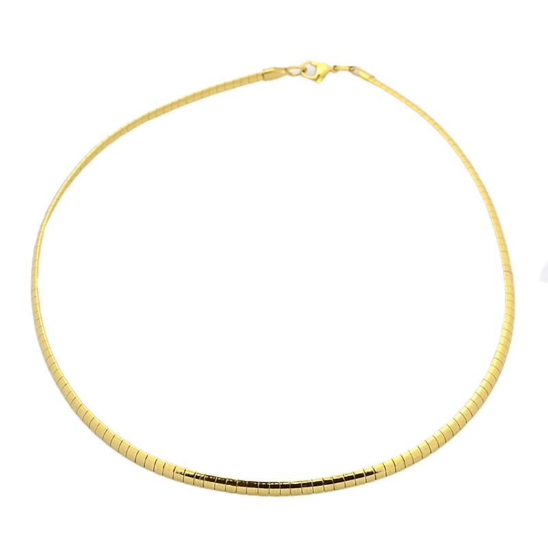 GOLD STAINLESS 4MM OMEGA CHAIN - 18