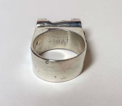*SILVER/GOLD OXIDIZED RING-7