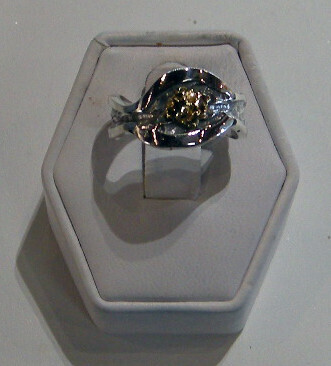 SS/24KT ALASKAN GD NUGGET RING