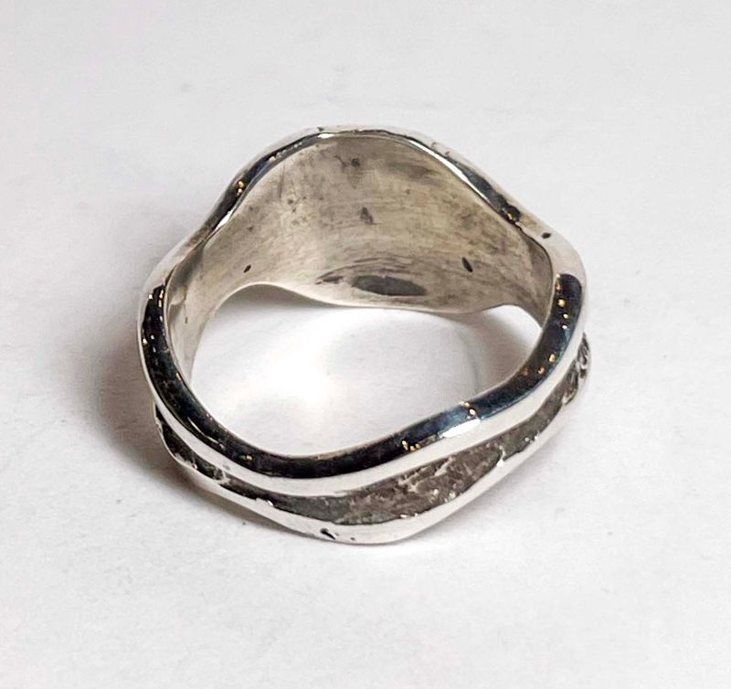 SS/24KT ALASKAN GD NUGGET RING