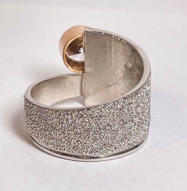 SILVER/GOLD CZ WRAP RING-13