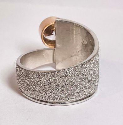 SILVER/GOLD CZ WRAP RING-13