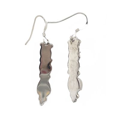 SILVER OPAL EARRINGS NAVAJO - GARY SHORTY