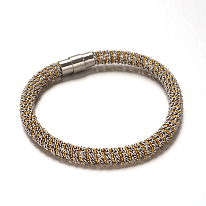 MIXED STAINLESS MESH BRACELET